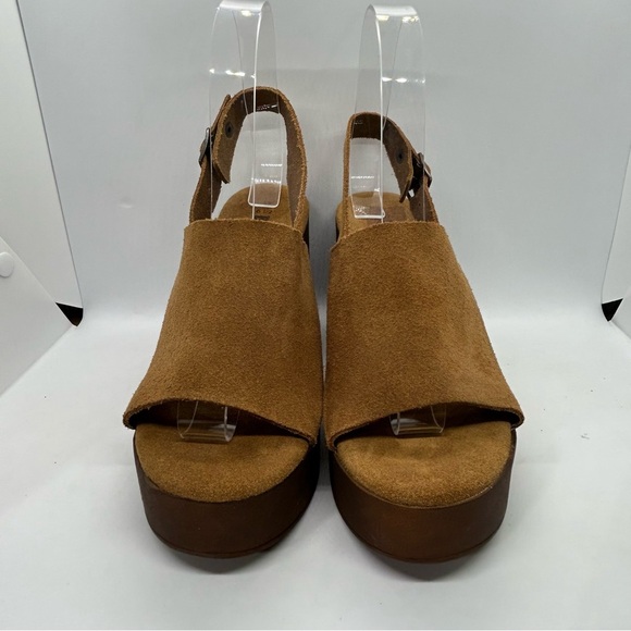 BIO NATURA Made In Italy Leather/Suede Tan Platform Sandal Women's Size 6.5 - Picture 2 of 12